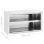 Armario de pared para cocina acero inoxidable 90x40x50 cm de vidaXL, Recipiente para comida - Ref: Foro24-326150, Precio: 157...