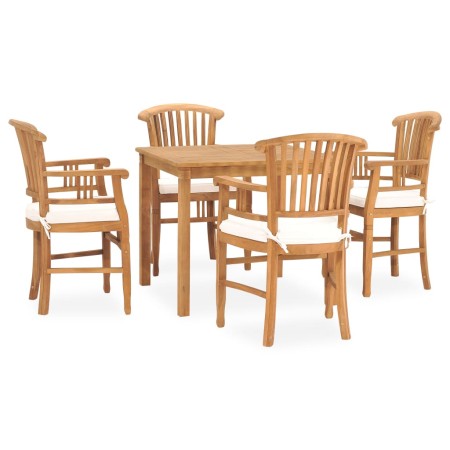 5-piece garden dining set and solid teak wood cushions by vidaXL, Garden sets - Ref: Foro24-3060011, Price: 755,34 €, Discoun...