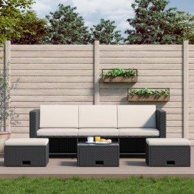 4-piece garden furniture set with black synthetic rattan cushions by vidaXL, Garden sets - Ref: Foro24-43104, Price: 371,99 €...