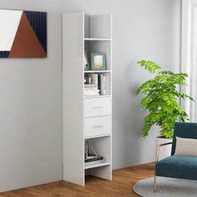 Glossy white plywood shelf 40x35x180 cm by vidaXL, Bookcases and shelves - Ref: Foro24-803422, Price: 76,75 €, Discount: %