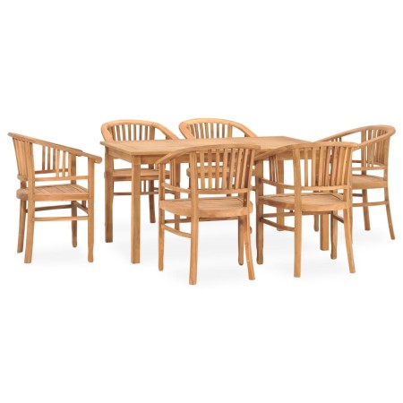 Garden dining set 7 pieces solid teak wood by vidaXL, Garden sets - Ref: Foro24-3060017, Price: 1,00 €, Discount: %