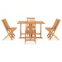 Folding garden dining set 7 pieces solid teak wood by vidaXL, Garden sets - Ref: Foro24-3059992, Price: 522,10 €, Discount: %