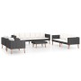 Set de muebles de jardín 5 pzas y cojines ratán sintético negro de vidaXL, Conjuntos de jardín - Ref: Foro24-3059333, Precio:...