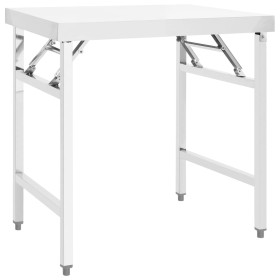 Folding kitchen work table steel 85x60x80 cm by vidaXL, Restoration - Ref: Foro24-326156, Price: 134,98 €, Discount: %