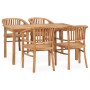 Garten-Essgruppe 5-teilig aus massivem Teakholz von vidaXL, Gartensets - Ref: Foro24-3060016, Preis: 709,33 €, Rabatt: %