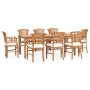 Garden dining set 9 pieces solid teak and cushions by vidaXL, Garden sets - Ref: Foro24-3060039, Price: 1,00 €, Discount: %