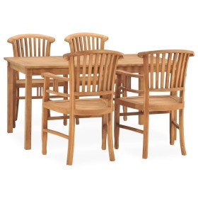 5-piece garden dining set solid teak wood by vidaXL, Garden sets - Ref: Foro24-3060022, Price: 703,77 €, Discount: %