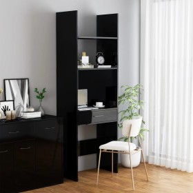 Glossy black plywood shelf 60x35x180 cm by vidaXL, Bookcases and shelves - Ref: Foro24-803432, Price: 68,99 €, Discount: %