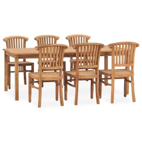 Garden dining set 7 pieces solid teak wood by vidaXL, Garden sets - Ref: Foro24-3060042, Price: 1,00 €, Discount: %