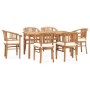 7-piece garden dining set with solid teak wood cushions by vidaXL, Garden sets - Ref: Foro24-3060019, Price: 1,00 €, Discount: %