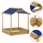 Gartenspielhaus mit Sandkasten Kiefernholz 128x120x145 cm von vidaXL, Kinderhäuser - Ref: Foro24-315631, Preis: 71,84 €, Raba...