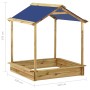 Gartenspielhaus mit Sandkasten Kiefernholz 128x120x145 cm von vidaXL, Kinderhäuser - Ref: Foro24-315631, Preis: 71,84 €, Raba...