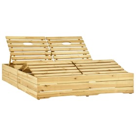 Tumbona doble de madera de pino impregnada verde de vidaXL, Tumbonas - Ref: Foro24-315405, Precio: 198,97 €, Descuento: %