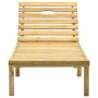 Garden lounger with impregnated pine wood table by vidaXL, Loungers - Ref: Foro24-315395, Price: 85,99 €, Discount: %