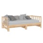 Removable sofa bed solid pine wood 2x(90x200) cm by vidaXL, Beds and slatted bases - Ref: Foro24-833093, Price: 214,86 €, Dis...