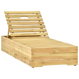 Tumbona de madera de pino impregnada verde de vidaXL, Tumbonas - Ref: Foro24-315400, Precio: 115,76 €, Descuento: %