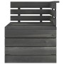 Corner sofa made of solid gray pine wood pallets by vidaXL, Modular outdoor sofas - Ref: Foro24-315419, Price: 74,55 €, Disco...