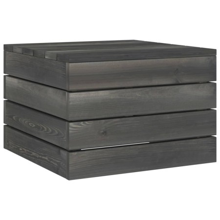 Mesa de palés para jardín madera maciza de pino gris oscuro de vidaXL, Mesas de jardín - Ref: Foro24-315420, Precio: 36,92 €,...