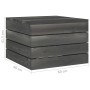 Mesa de palés para jardín madera maciza de pino gris oscuro de vidaXL, Mesas de jardín - Ref: Foro24-315420, Precio: 36,92 €,...