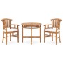 3-piece solid teak garden dining set with cushions by vidaXL, Garden sets - Ref: Foro24-3060044, Price: 470,41 €, Discount: %