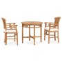 3-piece solid teak garden dining set with cushions by vidaXL, Garden sets - Ref: Foro24-3060044, Price: 470,41 €, Discount: %