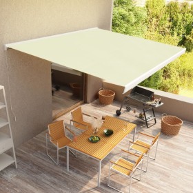 Toldo de carrete manual color crema 400x300 cm de vidaXL, Toldos - Ref: Foro24-3052675, Precio: 627,99 €, Descuento: %