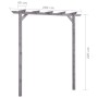 Pérgola de jardín de madera de pino impregnada 200x40x205 cm de vidaXL, Pérgolas, arcos y enrejados de jardín - Ref: Foro24-3...