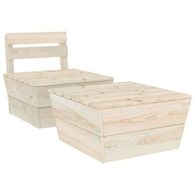 Gartenmöbel-Set 2-teilig aus imprägniertem Tannenholz von vidaXL, Modulare Sofas für den Außenbereich - Ref: Foro24-315636, P...