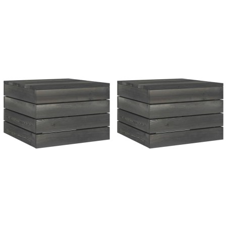 Garden pallet tables 2 pcs solid dark gray pine wood by vidaXL, Garden tables - Ref: Foro24-315422, Price: 61,53 €, Discount: %