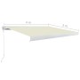 Cream manual reel awning 400x300 cm by vidaXL, Awnings - Ref: Foro24-3052675, Price: 627,34 €, Discount: %