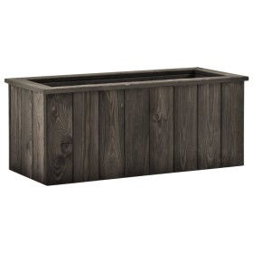 Arriate de madera maciza de pino gris oscuro 74x32x30 cm de vidaXL, Maceteros y jardineras - Ref: Foro24-315414, Precio: 49,9...