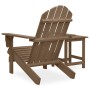 Chair with ottoman and Adirondack garden table made of solid brown fir. by vidaXL, Garden sets - Ref: Foro24-315921, Price: 8...