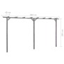 Imprägniertes Kiefernholz Garten Pergola 400x40x205 cm von vidaXL, Pergolen, Bögen und Gartenspaliere - Ref: Foro24-313568, P...