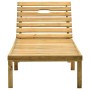 Tumbona de jardín con mesa de madera de pino impregnada de vidaXL, Tumbonas - Ref: Foro24-315397, Precio: 96,49 €, Descuento: %