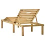 Tumbona de jardín con mesa de madera de pino impregnada de vidaXL, Tumbonas - Ref: Foro24-315397, Precio: 96,49 €, Descuento: %