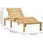 Garden lounger with impregnated pine wood table by vidaXL, Loungers - Ref: Foro24-315397, Price: 96,49 €, Discount: %