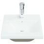 Lavabo empotrado con grifo cerámica blanco 42x39x18 cm de vidaXL, Lavabos - Ref: Foro24-148623, Precio: 129,13 €, Descuento: %