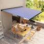 Toldo de carrete manual azul y blanco 500x300 cm de vidaXL, Toldos - Ref: Foro24-3052710, Precio: 630,16 €, Descuento: %