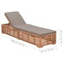 Sun lounger with dark gray solid teak wood cushion by vidaXL, Loungers - Ref: Foro24-316038, Price: 249,99 €, Discount: %