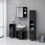 Armario espejo baño contrachapada negro brillo 62,5x20,5x64 cm de vidaXL, Tocadores de baño - Ref: Foro24-803315, Precio: 65,...