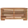 Set de mesa y reposapiés de jardín y cojín crema madera de teca de vidaXL, Sofás modulares de exterior - Ref: Foro24-316041, ...