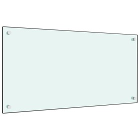Protección salpicaduras cocina vidrio templado blanco 80x40 cm