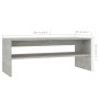 Mesa de centro madera contrachapada gris hormigón 100x40x40 cm de vidaXL, Mesas de centro - Ref: Foro24-800130, Precio: 38,60...