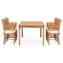 Garden dining set 7 pieces solid teak and cushions by vidaXL, Garden sets - Ref: Foro24-3060038, Price: 1,00 €, Discount: %