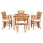 Garten Esszimmer Set 7 Stück massivem Teakholz und Kissen von vidaXL, Gartensets - Ref: Foro24-3060025, Preis: 973,42 €, Raba...