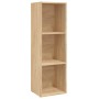 Bookshelf/TV stand made of oak veneer plywood, 36x30x114 cm by vidaXL, Bookcases and shelves - Ref: Foro24-800138, Price: 67,...