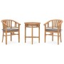 3-piece garden dining set and solid teak wood cushions by vidaXL, Garden sets - Ref: Foro24-3059997, Price: 397,53 €, Discoun...