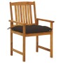 Garden chairs with cushions 4 units solid acacia wood by vidaXL, Garden chairs - Ref: Foro24-3061214, Price: 273,75 €, Discou...