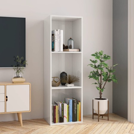 Glossy white plywood book shelf 36x30x114cm by vidaXL, Bookcases and shelves - Ref: Foro24-800141, Price: 48,11 €, Discount: %