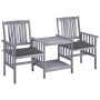 Garden chairs with table and solid acacia wood cushions by vidaXL, Garden sets - Ref: Foro24-3061302, Price: 159,36 €, Discou...